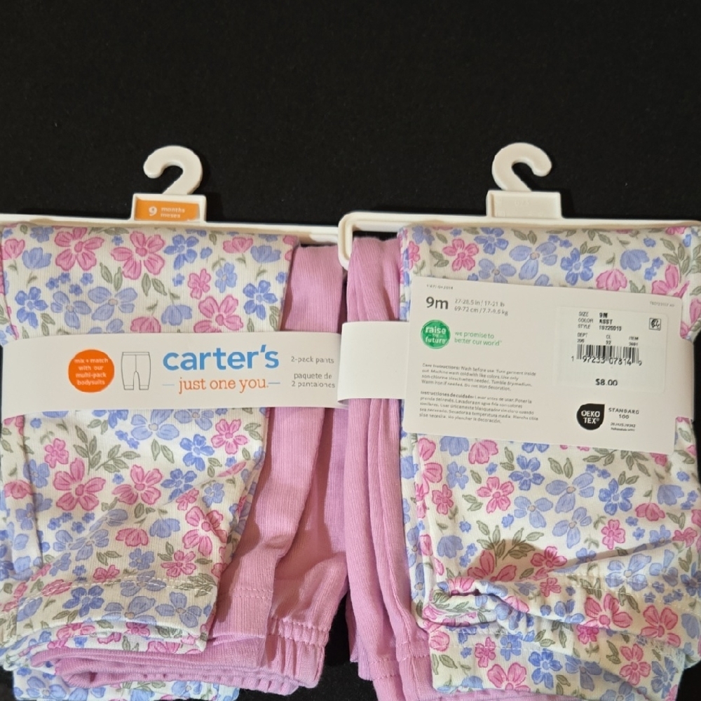 Carter's Pink and Floral Leggings Set